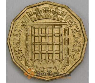 Великобритания 3 пенса 1953 КМ886 UNC арт. 56020