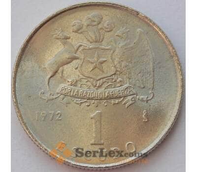 Монета Чили 1 эскудо 1972 КМ197 UNC (J05.19) арт. 17033