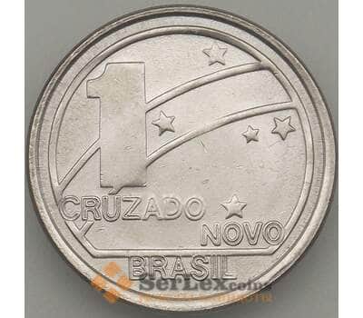 Монета Бразилия 1 новый крузейро 1989 КМ615 UNC (J05.19) арт. 18077
