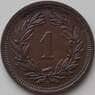 Швейцария 1 раппен 1924 КМ3 AU арт. 11838