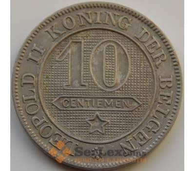 Монета Бельгия 10 сентим 1898 DER КМ43 VF арт. 8332