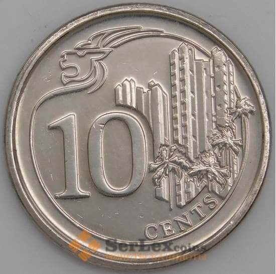 Сингапур монета 10 центов КМ346 2018 UNC арт. 45241