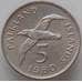 Монета Фолклендские острова 5 пенсов 1980 КМ4.1 aUNC Птица Чайка арт. 13148