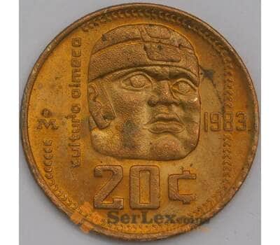 Мексика монета 20 сентаво 1983 КМ491 aUNC  арт. 41921