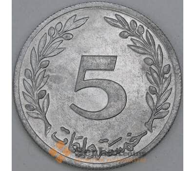 Монета Тунис 5 миллимов 1960 КМ282 UNC  арт. 39347