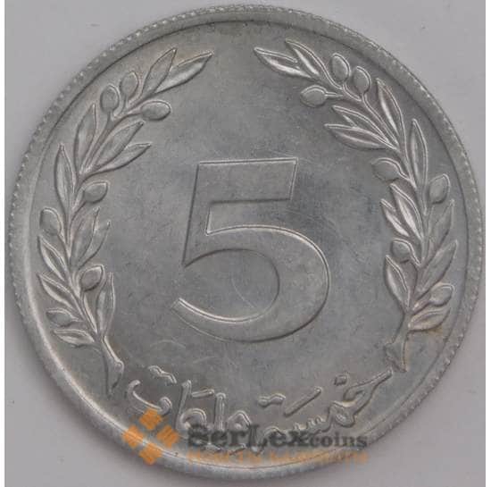 Тунис 5 миллимов 1960 КМ282 UNC  арт. 39347