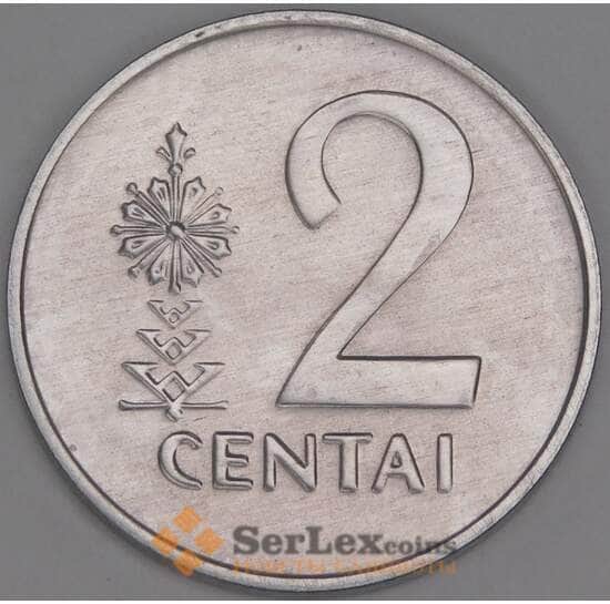 Литва 2 цента 1991 КМ86 UNC арт. 53325