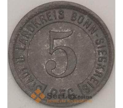 Германия нотгельд 5 пфеннигов 1919 aUNC Бонн (J05.19) арт. 18244