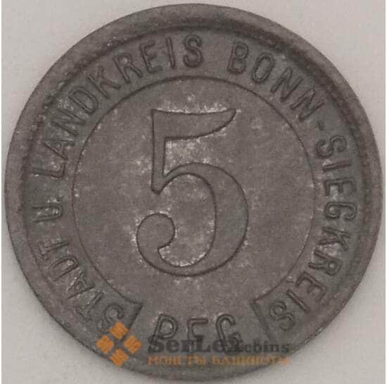 Германия нотгельд 5 пфеннигов 1919 aUNC Бонн (J05.19) арт. 18244