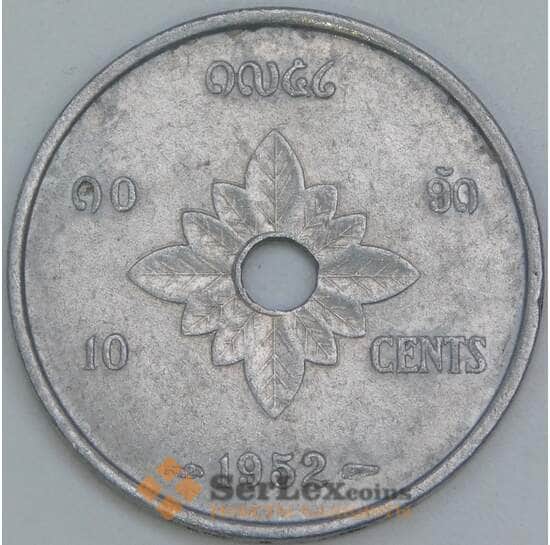 Лаос 10 сантимов 1952 КМ4 XF арт. 39131 Лаос 10 сантимов 1952 КМ4 XF арт. 39131