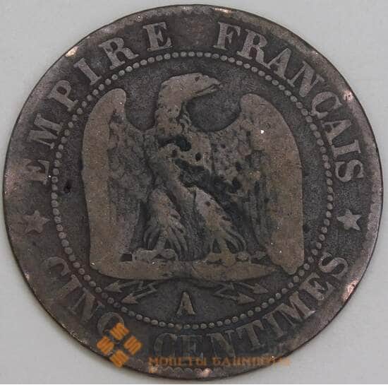 Франция 5 сантимов 1857 А КМ777 G арт. 55058