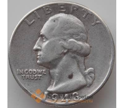 Монета США 1/4 доллара 1948 КМ164 VF арт. 11765