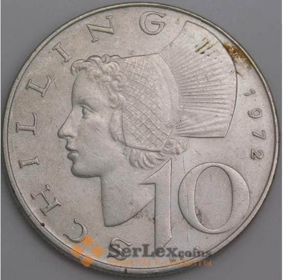 Австрия монета 10 шиллингов 1972 КМ2882 аUNC арт. 46103