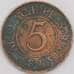 Сейшельские острова монета 5 центов 1948 КМ7 F арт. 42162
