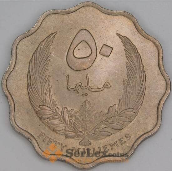 Ливия 50 миллим 1965 KM10 UNC арт. 53283
