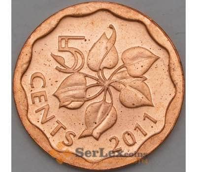 Монета Свазиленд 5 центов 2011 КМ56 UNC арт. 22166