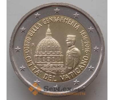 Монета Ватикан 2 евро 2016 200 лет Папской жандармерии Буклет (НВВ) арт. 13361
