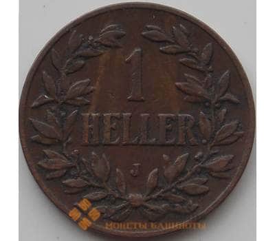 Монета Немецкая Восточная Африка 1 геллер 1912 J КМ7 XF арт. 12189