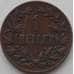 Монета Немецкая Восточная Африка 1 геллер 1912 J КМ7 XF арт. 12189