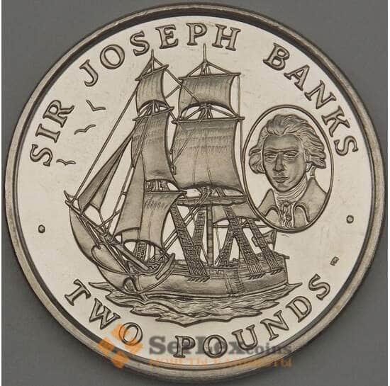 Южная Джорджия и Южные Сэндвичевы острова 2 фунта 2001 BU Корабль Сэр Джозеф Бэнкс (ОС) арт. 21485 Южная Джорджия и Южные Сэндвичевы острова 2 фунта 2001 BU Корабль Сэр Джозеф Бэнкс (ОС) арт. 21485