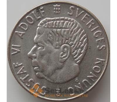 Монета Швеция 1 крона 1952-1968 КМ826 XF арт. 11810