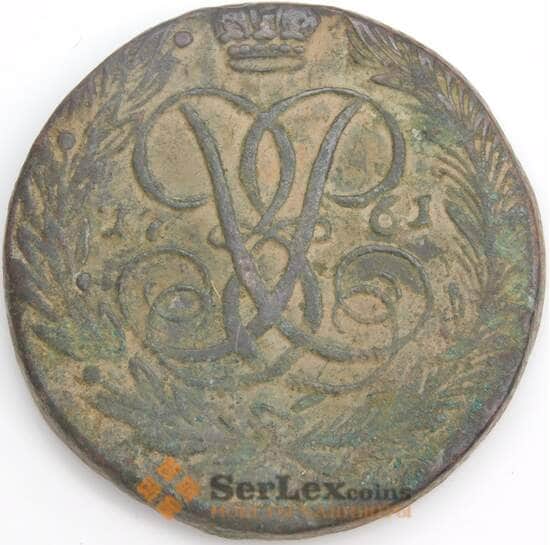 Россия монета 5 копеек 1761 С#9 F арт. 47946