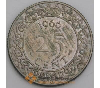 Суринам монета 25 центов 1966 КМ14 ХF арт. 44507