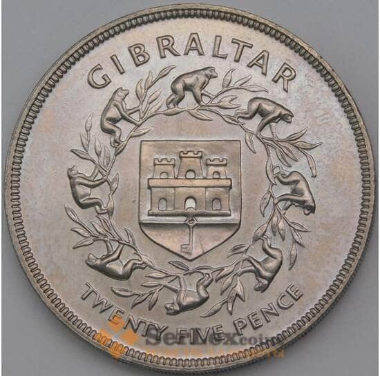 Гибралтар 25 пенсов 1977 КМ10 BU арт. 27042