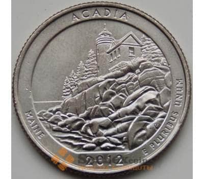 Монета США 25 центов 2012 13 парк Акадия D арт. 7020