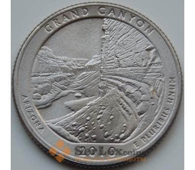 Монета США 25 центов 2010 4 парк Национальный Гранд-Каньон D арт. 7027