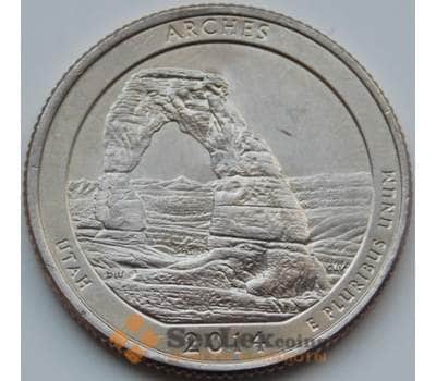 Монета США 25 центов 2014 23 Национальный парк Арчес P арт. 7029