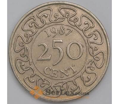 Суринам монета 250 центов 1987 КМ24 AU арт. 44505