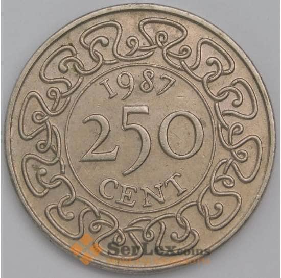Суринам монета 250 центов 1987 КМ24 AU арт. 44505