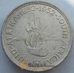 Южная Африка ЮАР 5 шиллингов 1952 КМ41 AU Серебро Корабль (J05.19) арт. 14962