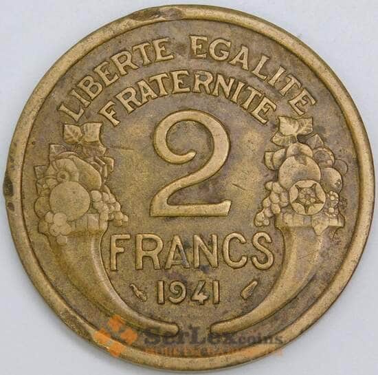 Франция 2 франка 1941 КМ886 XF арт. 57414 Франция 2 франка 1941 КМ886 XF арт. 57414