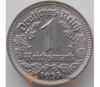 Монета Германия 1 рейхсмарка 1933 D КМ78 AU арт. 12158