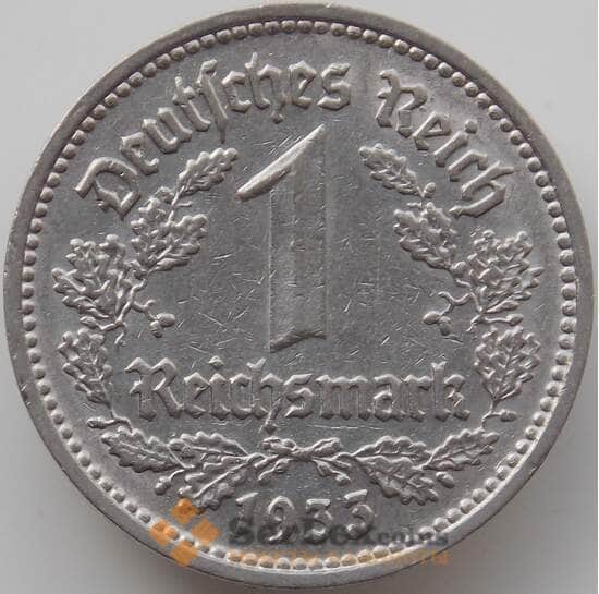 Германия 1 рейхсмарка 1933 D КМ78 AU арт. 12158