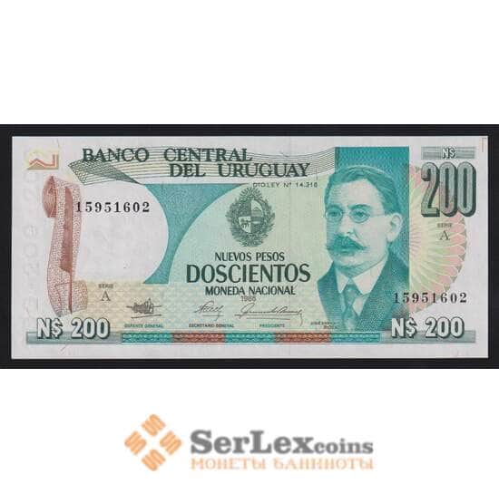 Уругвай 200 песо 1986 Р66 UNC арт. 54573