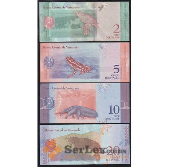 Венесуэла набор банкнот 2 5 10 20 боливар (4 шт.)  2018 UNC арт. 43823