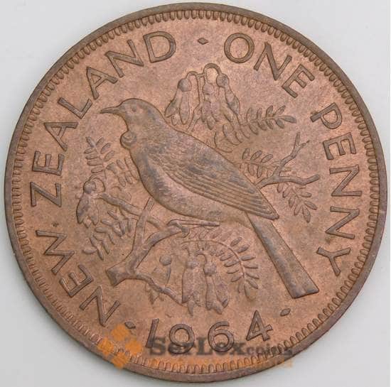 Новая Зеландия 1 пенни 1964 КМ24.2 aUNC  арт. 46476