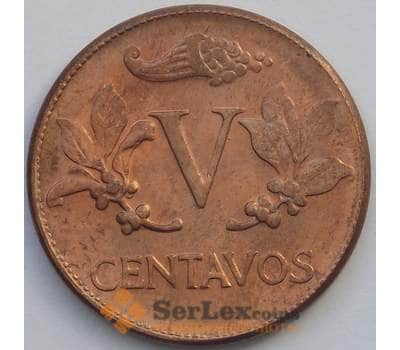Монета Колумбия 5 сентаво 1960 КМ206 aUNC (J05.19) арт. 17449