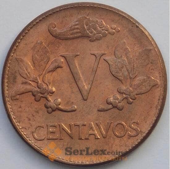 Колумбия 5 сентаво 1960 КМ206 aUNC (J05.19) арт. 17449