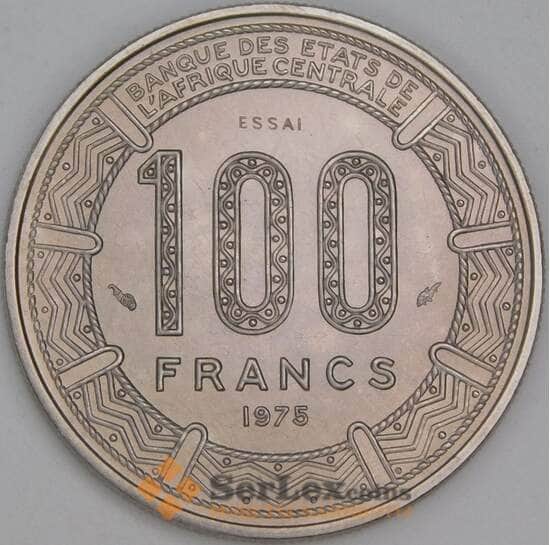 Камерун 100 франков 1975 КМ17 BU Essai арт. 54771 Камерун 100 франков 1975 КМ17 BU Essai арт. 54771