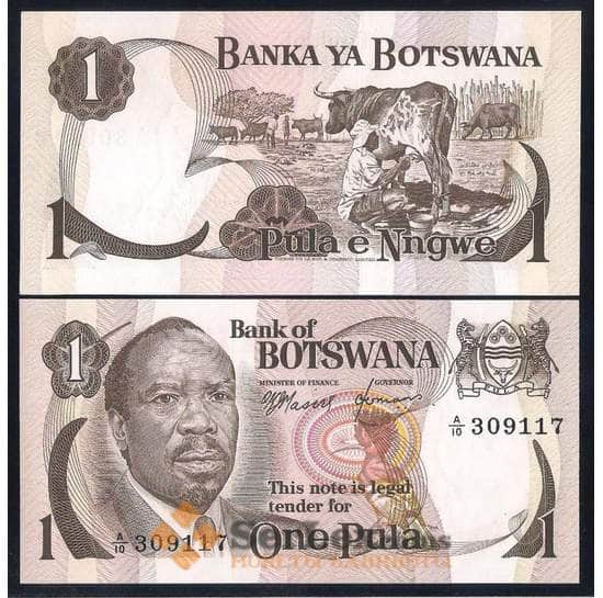 Ботсвана банкнота 1 пула 1976 Р1 UNC арт. 42495