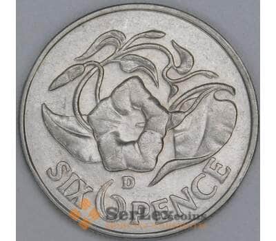 Замбия 6 пенсов 1966 КМ6 XF арт. 55303