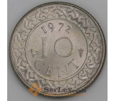 Суринам монета 10 центов 1972 КМ13 UNC арт. 46261