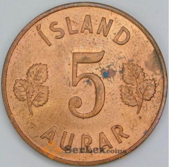 Исландия 5 эйре 1966 КМ9 aUNC арт. 42389
