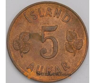 Исландия монета 5 эйре 1966 КМ9 aUNC арт. 42389