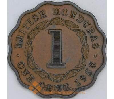 Гондурас Британский 1 цент 1958 КМ30 XF арт. 57193