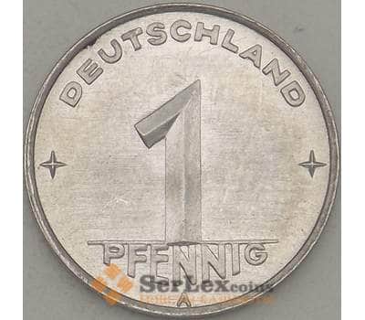 Монета Германия (ГДР) 1 пфеннинг 1952 А КМ5 UNC (J05.19) арт. 18216